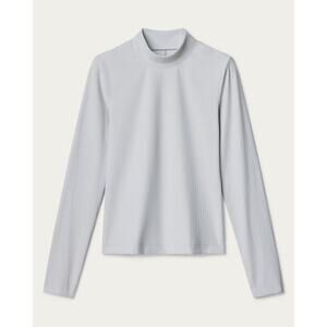 Rhone Modern Rib Mock Neck Grey Mist - S